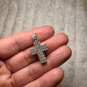 Swarovski Silver Crystal Cross Necklace